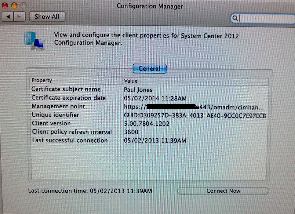 Sccm mac client install